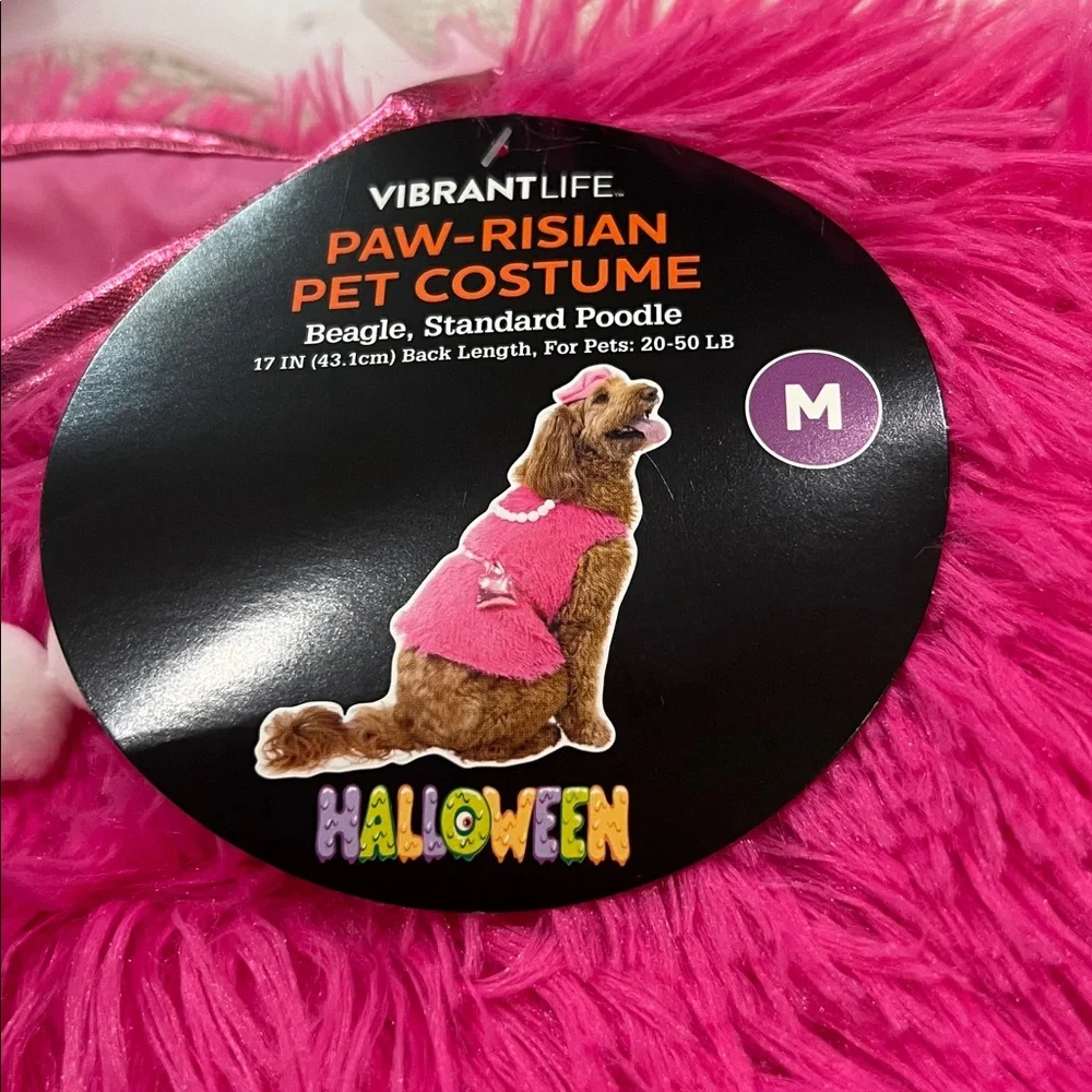 Lot 6 VibrantLife Halloween Hotdog Paw-Risian Pet Costume Medium Dog